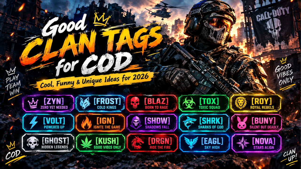 360+ Good Clan Tags for COD (Cool, Funny & Unique Ideas for 2026)