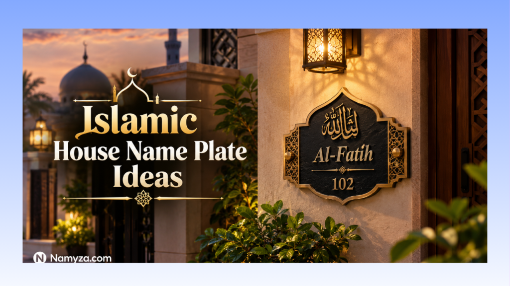 Islamic House Name Plate Ideas