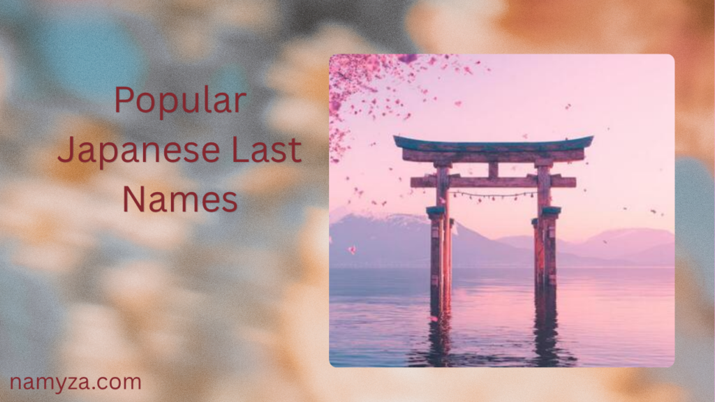 Popular Japanese Last Names