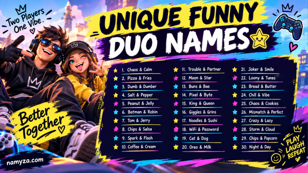 Unique Funny Duo Names