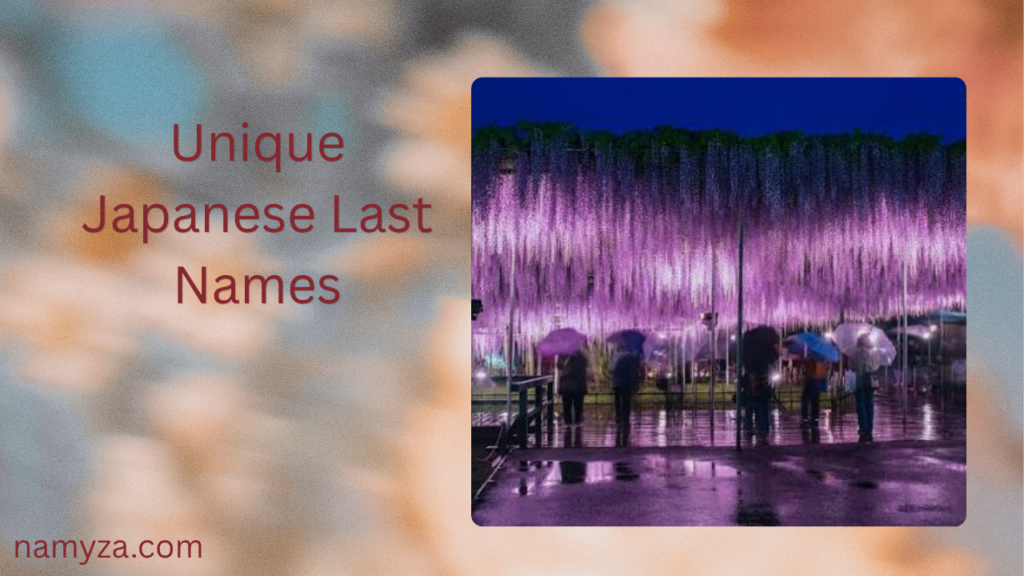 Unique Japanese Last Names